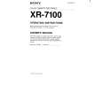SONY XR-7100 Owners Manual