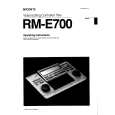 SONY RME700 Owners Manual