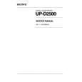 SONY UP-D2500 VOLUME 1 Service Manual