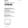 SONY XVM-80 Owners Manual