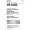 SONY XR-U500 Owners Manual
