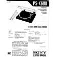 SONY PS-X600 Service Manual
