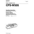 SONY CFS-W505 Owners Manual