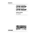 SONY UVW1800P VOLUME 1 Service Manual