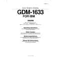 SONY GDM-1633 Owners Manual