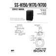 SONY SSH700 Service Manual