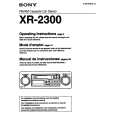 SONY XR-2300 Owners Manual