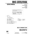 SONY MHCRX66 Service Manual