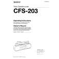 SONY CFS-203 Owners Manual