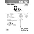 SONY MDR7504 Service Manual