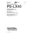SONY PS-LX40 Owners Manual