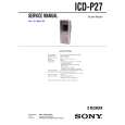 SONY ICD-P27 Service Manual