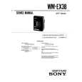 SONY WM-EX38 Service Manual