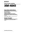 SONY XM-4045 Owners Manual