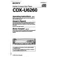 SONY CDX-U6260 Owners Manual