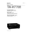 SONY TA-V7700 Owners Manual