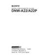 SONY DNW-A22P Owners Manual