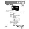 SONY WM-F28 Service Manual