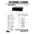 SONY XRU500RDS Service Manual
