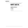 SONY WRT807A Service Manual