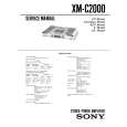 SONY XM-C2000 Service Manual