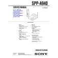 SONY SPP-A940 Owners Manual
