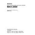 SONY MAV-2000 Service Manual