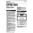 SONY CFM-104 Owners Manual