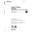 SONY MEX1HD Owners Manual