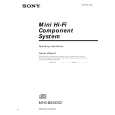 SONY MHC-BX2 Owners Manual