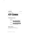 SONY ICF-CD800 Owners Manual