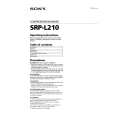 SONY SRPL210 Owners Manual