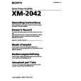 SONY XM-2042 Owners Manual