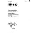 SONY BM-880 Owners Manual