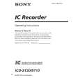 SONY ICD-ST20 Owners Manual