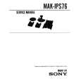 SONY MAK-IPS76 Service Manual