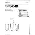 SONY SRSD4K Owners Manual