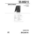 SONY SSMB215 Service Manual
