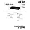 SONY XEC-505 Service Manual