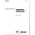 SONY CFD-570 Owners Manual