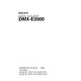 SONY DMX-E2000 Owners Manual