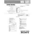 SONY WM507 Service Manual