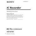 SONY ICDST25 Owners Manual