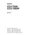 SONY CCU-700AP VOLUME1 Service Manual