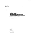 SONY MHC-D6 Owners Manual