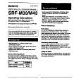 SONY SRFM43 Owners Manual