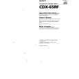 SONY CDX-65RF Owners Manual