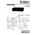 SONY TC-RX311 Service Manual