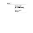 SONY SVBK-110 Service Manual