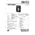 SONY WMFX13 Service Manual